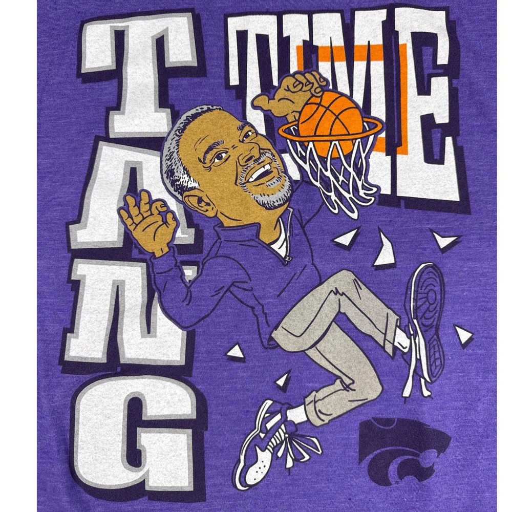 K-State University Shirt Men's Size 2X Wildcats Basketball Tang Time Graphic